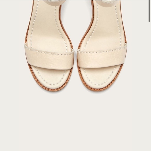 Frye Classic Cream Brielle Zip Block Ankle Heels - Picture 3 of 16